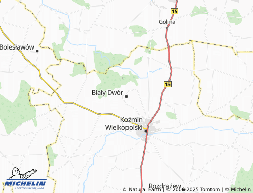 MICHELIN Biały Dwór map - ViaMichelin