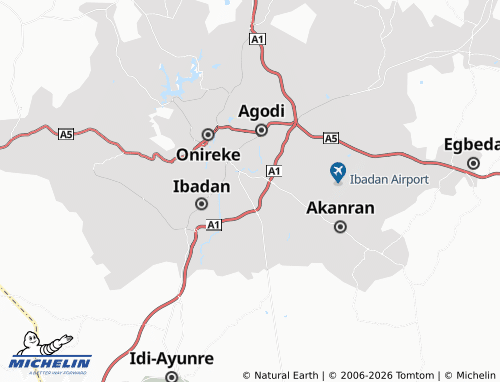 Mappa MICHELIN Oke-Oluokun - ViaMichelin