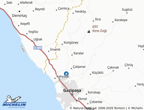 MICHELIN Karalar map - ViaMichelin