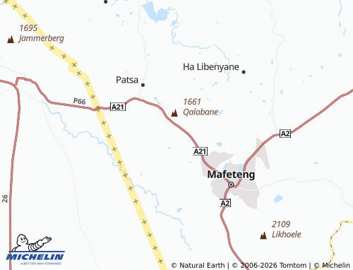 MICHELIN Mokhamo map - ViaMichelin