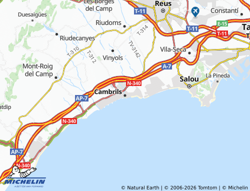 Carte MICHELIN Cambrils - ViaMichelin