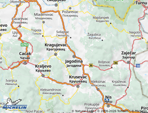 Carte MICHELIN Pomoravski - ViaMichelin