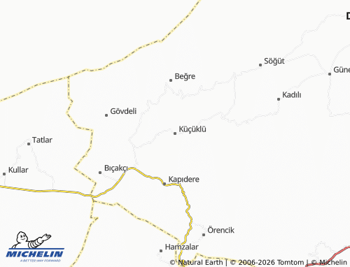 MICHELIN Küçüklü map - ViaMichelin