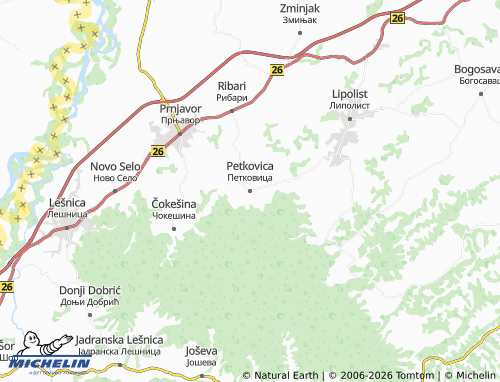 Carte MICHELIN Petkovica - ViaMichelin