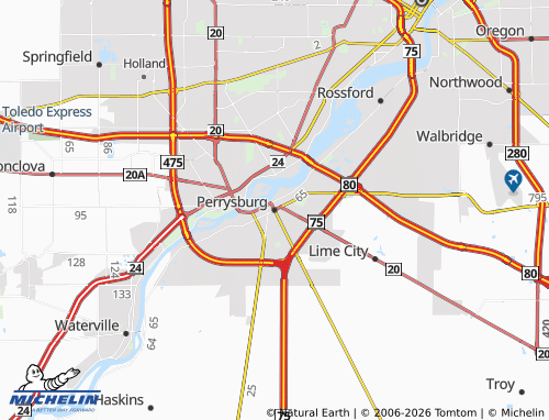 Kaart MICHELIN Perrysburg - ViaMichelin