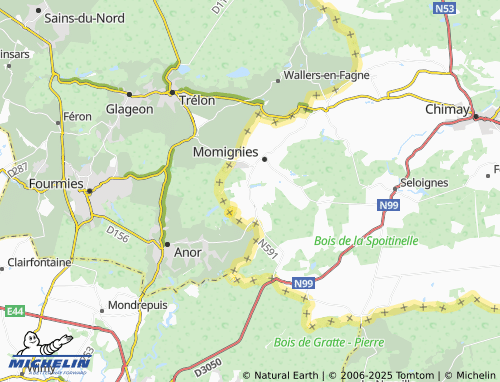 Carte MICHELIN Beauwelz - ViaMichelin