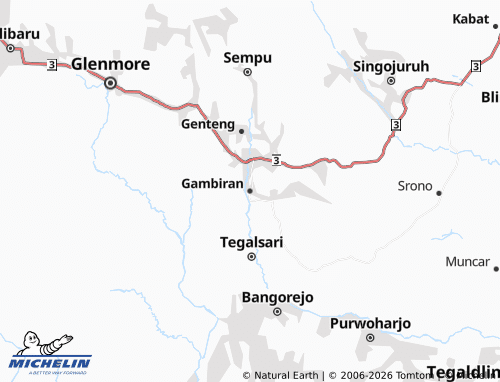 MICHELIN-Landkarte Gambiran - ViaMichelin