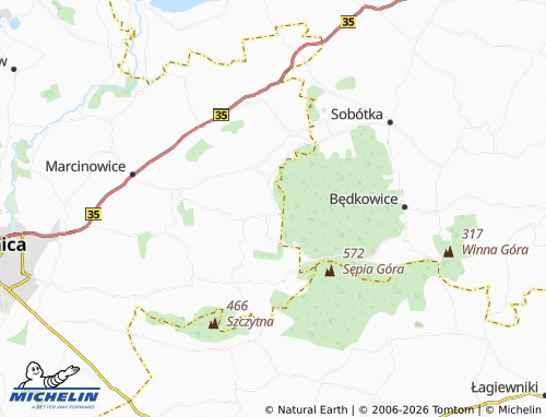 Mappa MICHELIN Sady - ViaMichelin