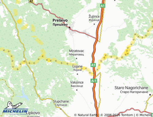 Mapa MICHELIN Miratovac - ViaMichelin