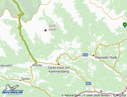 MICHELIN Hintere Pöllau map - ViaMichelin