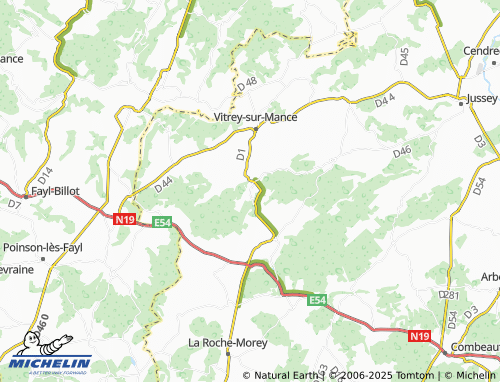 Carte MICHELIN Chauvirey-le-Vieil - ViaMichelin