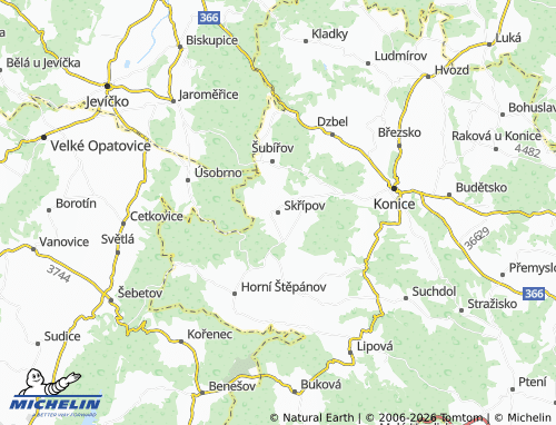 Mappa MICHELIN Skřípov - ViaMichelin