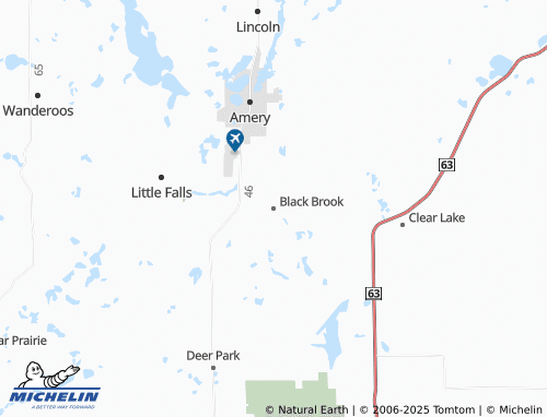 MICHELIN Black Brook map - ViaMichelin
