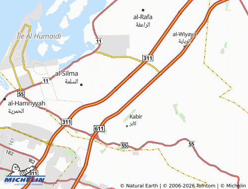 MICHELIN Al Thaniyah map - ViaMichelin
