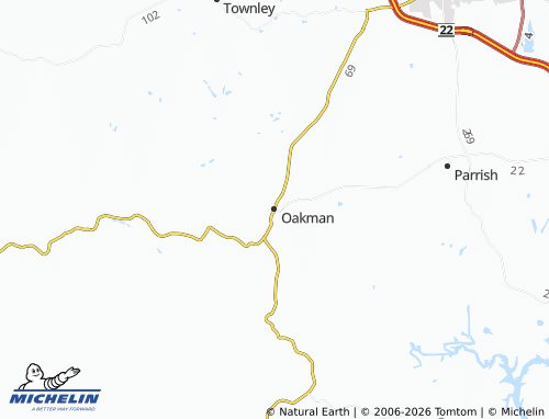 Mappa MICHELIN Oakman - ViaMichelin