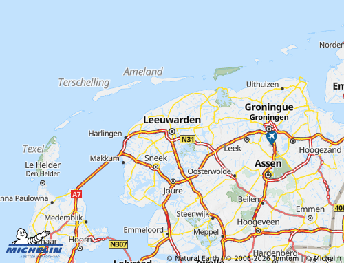MICHELIN Friesland map - ViaMichelin
