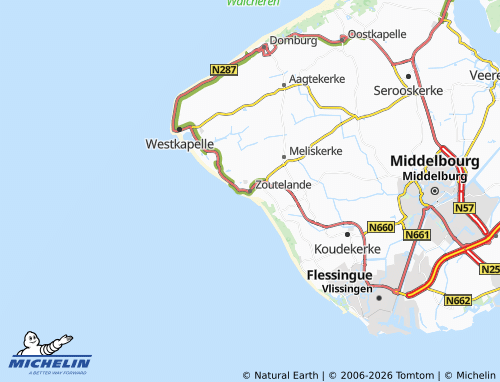 Carte MICHELIN Zoutelande - ViaMichelin