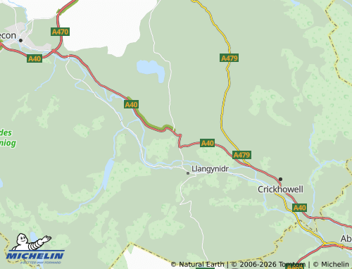 Carte MICHELIN Bwlch - ViaMichelin