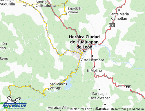 MICHELIN Salto del Agua map - ViaMichelin