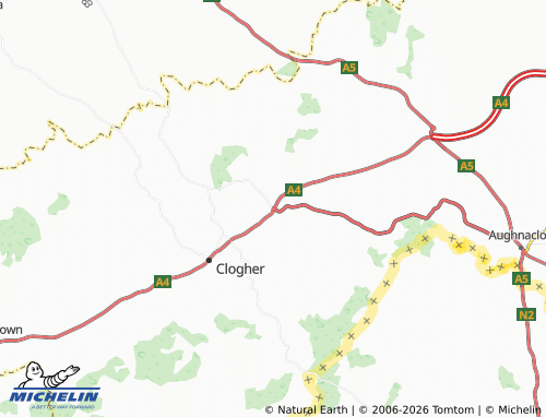 MICHELIN Augher map - ViaMichelin