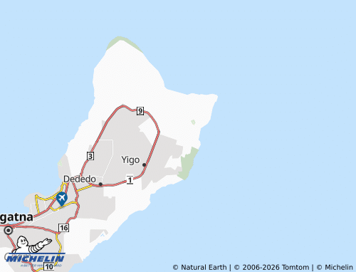 Kaart MICHELIN Andersen Air Force Base - ViaMichelin