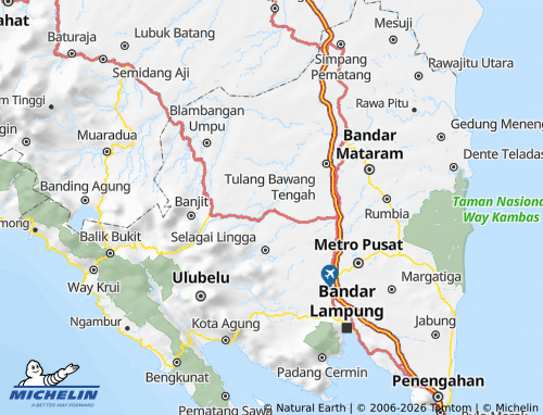MICHELIN Lampung Utara map - ViaMichelin