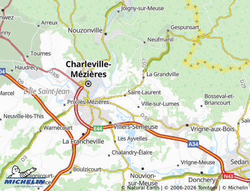 Mapa MICHELIN Saint-Laurent - ViaMichelin
