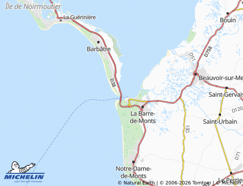 MICHELIN Pointe de la Fosse map - ViaMichelin