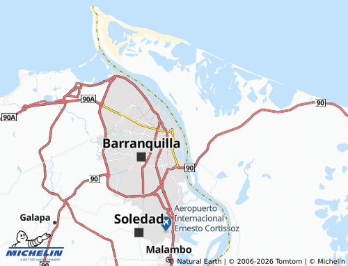 Carte MICHELIN Baranquillita - ViaMichelin