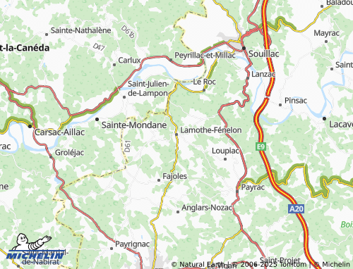 MICHELIN Lamothe-Fénelon map - ViaMichelin