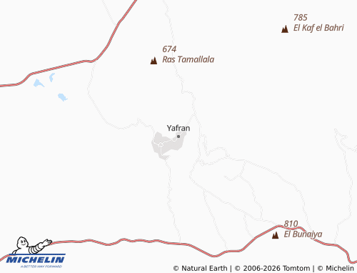 Carte MICHELIN Yafran - ViaMichelin