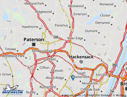 Mapa MICHELIN Saddle Brook - ViaMichelin