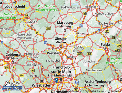 Mapa MICHELIN Giessen - ViaMichelin
