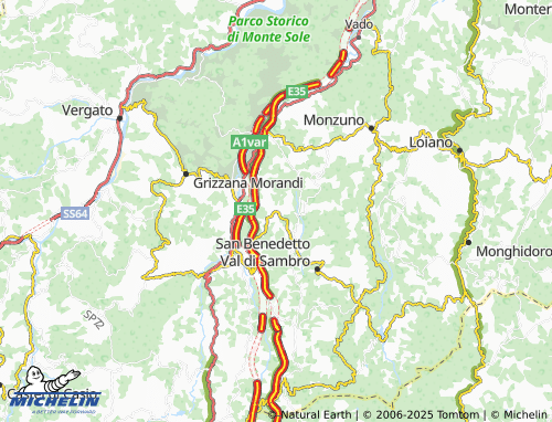 MICHELIN Monteacuto Vallese map - ViaMichelin
