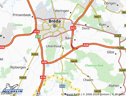 MICHELIN Ulvenhout AC map - ViaMichelin