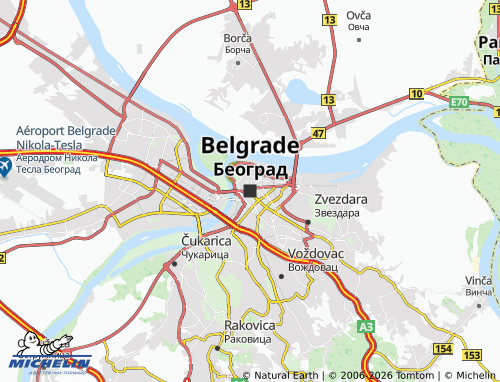 Mapa MICHELIN Belgrado - ViaMichelin