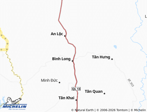 MICHELIN An Lộc map - ViaMichelin
