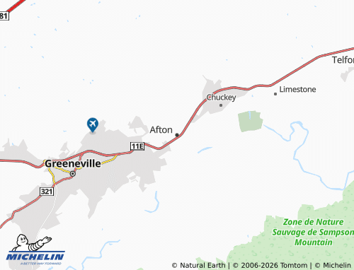Carte MICHELIN Afton - ViaMichelin
