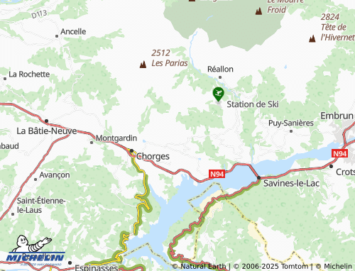 MICHELIN Les Goures map - ViaMichelin