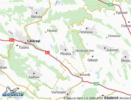 Mappa MICHELIN Pitușca - ViaMichelin
