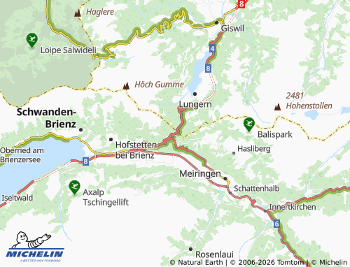 MICHELIN-Landkarte Brünigpass - ViaMichelin