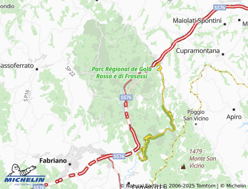 MICHELIN Genga Stazione map - ViaMichelin