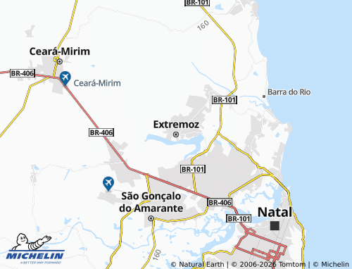Mapa MICHELIN Extremoz - ViaMichelin