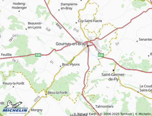 Carte MICHELIN Ernemont-la-Villette - ViaMichelin