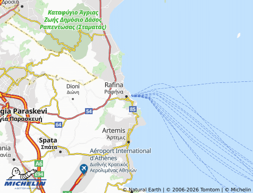 Mapa MICHELIN Rafina - ViaMichelin