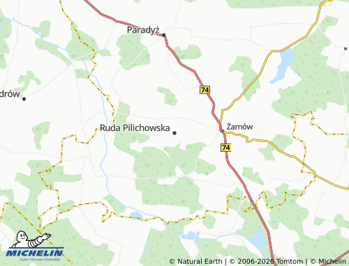 MICHELIN Ruda Pilichowska map - ViaMichelin