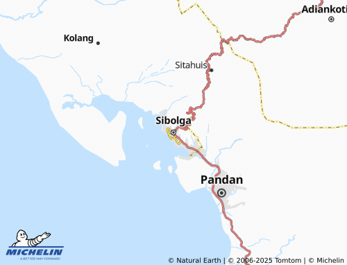 MICHELIN Sibolga map - ViaMichelin