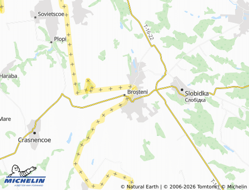 Carte MICHELIN Broșteni - ViaMichelin