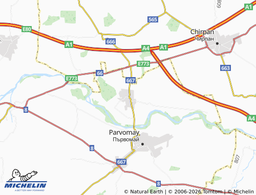 MICHELIN Gradina map - ViaMichelin