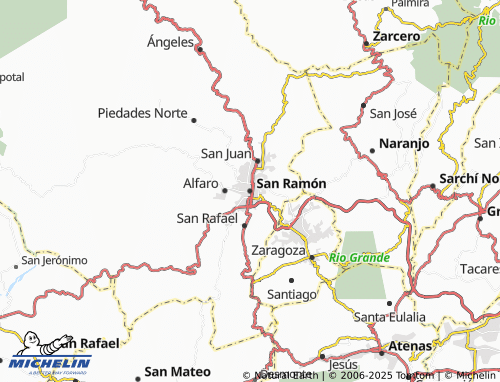 MICHELIN San Ramón map - ViaMichelin